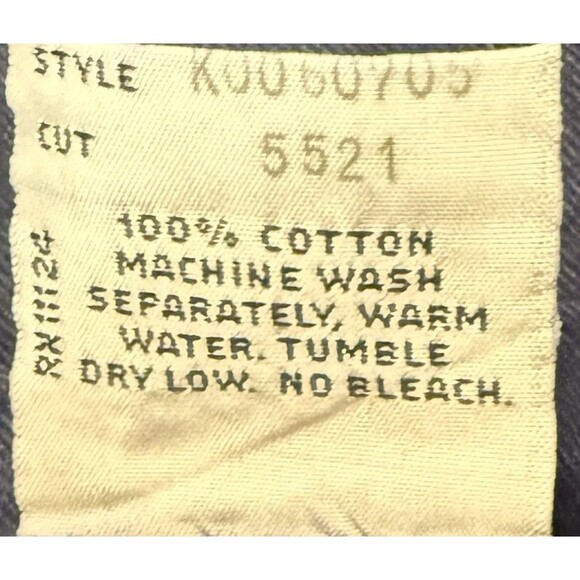 Guess Girls Navy Ruffle Skirt S 12 Made in USA Y2K Vintage Style 100% Cotton - Picture 5 of 5